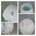 Tea Cup 2.3oz Small Tea Cups Set of 2 White Porcelain Tea Cups - Image 3