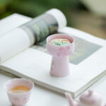 Tea Cups Porelain Tea Cup Set of 2 1.8oz Small Ceramic Teacups - Image 5