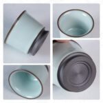 Tea Cup Set of 2 Porcelain Small Tea Cups Kung Fu Tea Set - Image 4