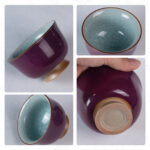 Tea Cup Set of 2 Porcelain Small Tea Cups - Image 5