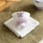 Tea Cup 1.3oz Mini Porcelain Tea Cups Set of 2 Tea Set - Image 6
