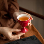 Tea Cup 3oz Small Tea Cups Set of 2 Ceramic Tea Cups for Home - Image 6