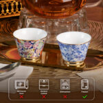 Ceramic Teacups 65ml/2oz Coffee Cup Set of 2 Vintage Mate Cup - Image 4