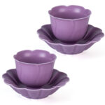 Ceramic Tea Cups Small 1.9oz Hand Painted Tea Party Mugs - Image 2