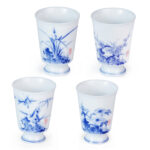 Ceramic Tea Cups Small, Cute Vintage Coffee Cup Set of 2 - Image 2