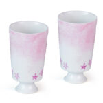 2.2oz Hand Painted Chinese Afternoon Tea Party Mugs Set of 2 - Image 2