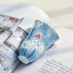 Ceramic Tea Cups Small, Cute Vintage Coffee Cup Set of 2