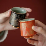 Ceramic Tea Cups Small, Cute Vintage Coffee Cup Set - Image 3