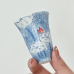 Ceramic Tea Cups Small, Cute Vintage Coffee Cup Set of 2 - Image 4