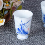 Ceramic Tea Cups Small, Cute Vintage Coffee Cup Set of 2 - Image 6