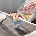 Ceramic Tea Cups Small, Cute Vintage Coffee Cup Set of 2 - Image 5