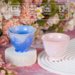 Ceramic Tea & Coffee Cups Set of 2 Vintage Espresso Mugs - Image 2