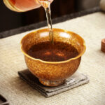 Vintage Crystalline Glaze Espresso Mugs Tall Flower-shaped Cup - Image 2