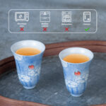 Ceramic Tea Cups Small, Cute Vintage Coffee Cup Set of 2 - Image 3