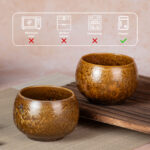 Meditation Cup 6.9oz Ceramic Tea & Coffee Cups Set of 2 - Image 4