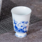 Ceramic Tea Cups Small, Cute Vintage Coffee Cup Set of 2 - Image 4