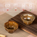 Tall Octagonal Cup Ceramic Tea Cups Set of 2 - Image 3