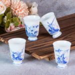 Ceramic Tea Cups Small, Cute Vintage Coffee Cup Set of 2