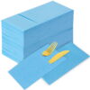 baby blue napkins disposable (2) KAMMAK 7KPSP508N dinner napkins side angle view showing silhouette