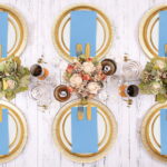 KAMMAK Light Blue Napkins Disposable with Pocket 100 Pack - Image 3