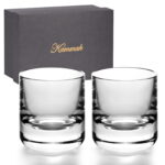 Crystal Whiskey Glasses Set of 2, 6.76oz Old Fashioned Glasses