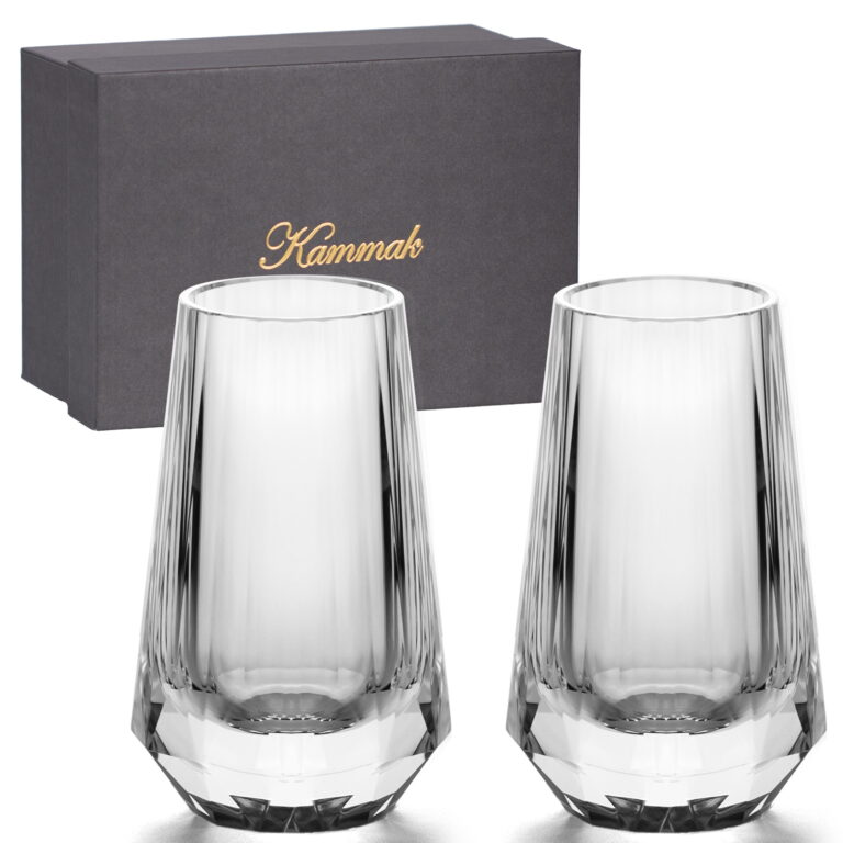 Crystal Whiskey Glasses Set of 2, Handcrafted Shot Glasses – detail view 1