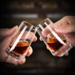 Crystal Whiskey Glasses Set of 2, Handcrafted Shot Glasses - Image 2