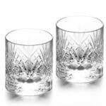 Crystal Whiskey Glasses Set of 2, Handcrafted 7.1oz Old