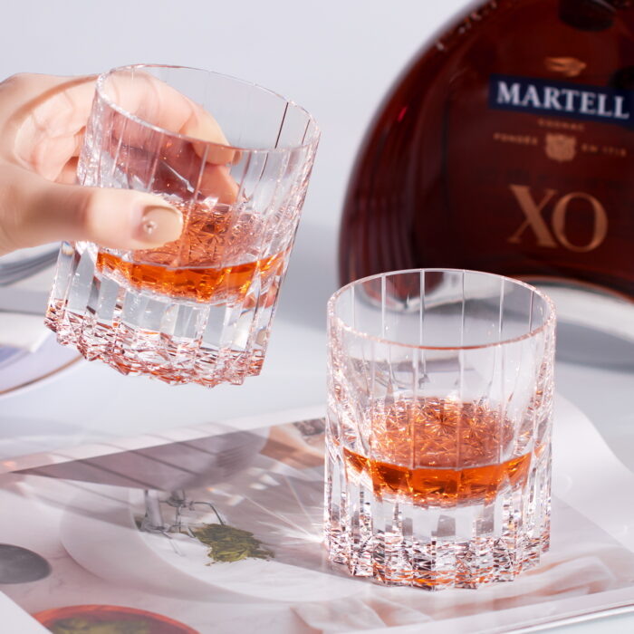 Crystal Whiskey Glasses Set of 2, 7.27oz Old Fashioned Glasses - Image 6