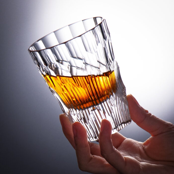 Crystal Whiskey Glasses Set of 2, Handcrafted 6.09oz Old - Image 2