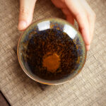 Ceramic Tea & Coffee Cups Set of 2 - Vintage Crystalline Glaze Espresso Mugs - Image 3