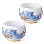 Ceramic Tea Cups 6.3oz Imperial Arhat Vintage Cup Set of 2 - Image 2