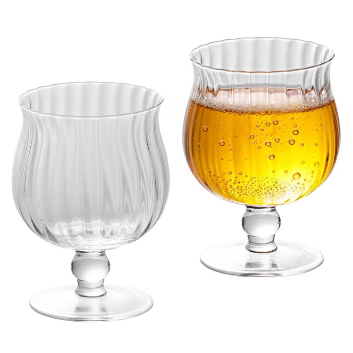 Drinking Glasses 8oz Crystal Water Goblet Glass Set of 2 - Image 1