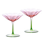 Cocktail Glass Champagne Flutes 3.7oz Pink