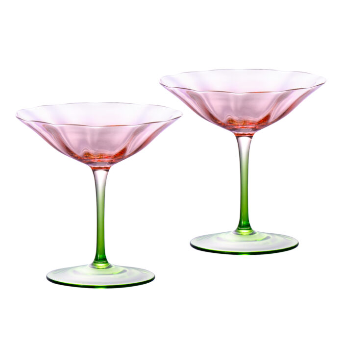 Cocktail Glass Champagne Flutes 3.7oz Pink - Image 1