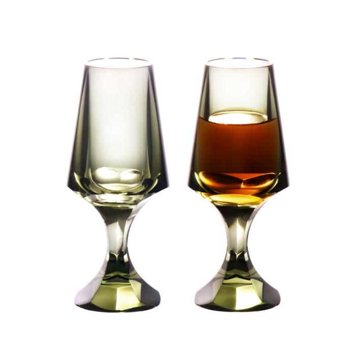 1 Black K9 Crystal Snifter Glass Set Stemmed Whiskey Glass - Image 1