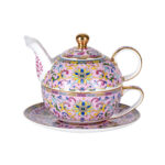 Pink Tea Cups and Saucer Set for Coffee Tea Pot and Saucers