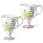 Bone China Mugs Set of 2 Fine 15oz Ceramic Coffee Mug - Image 2