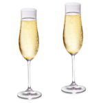 Champagne Flutes, Crystal Champagne Glasses Set of 2, 6.3oz - Image 2