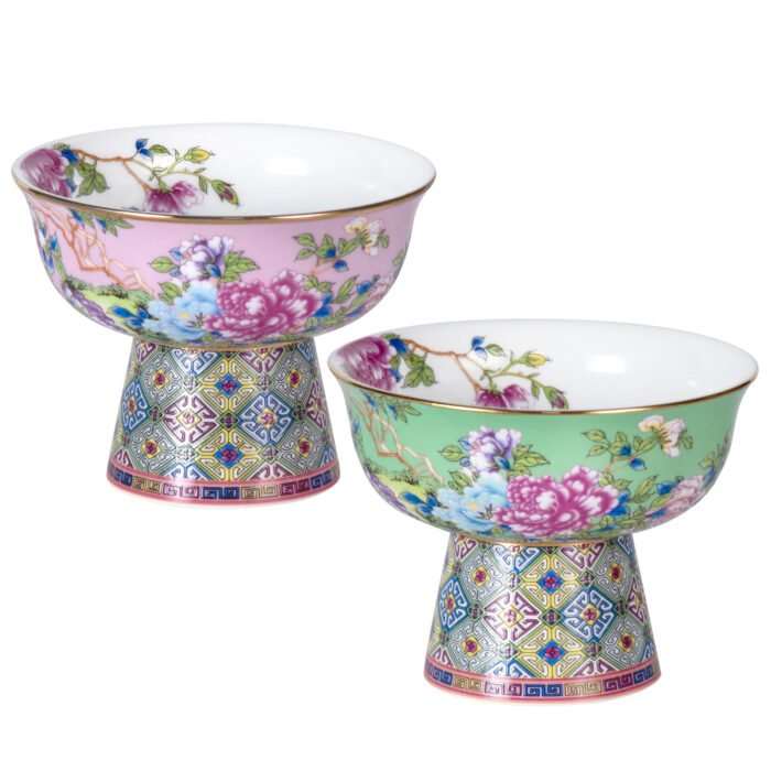 Ice Cream Dessert Bowl/Cup Bone Ceramic Trifle Bowl Set of 2 - Image 2