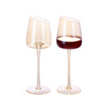 Wine Glasses Set of 2 9.47 oz Crystal Wine Glasses Amber