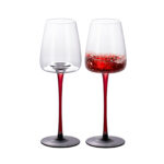 Wine Glasses Set of 2 12.17 oz Black Base Crystal Wine Glasses