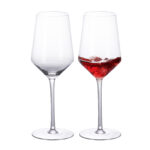 Wine Glasses Crystal Red and White 17oz Wine Glasses Set of 2