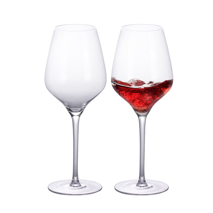 Wine Glasses Crystal Red and White 21oz Wine Glasses Set of 2 - Image 1