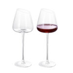 Hand Blown Crystal Bordeaux Wine Glasses Set of 2 16.06oz Matte