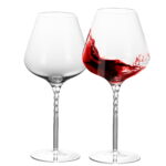 Wine Glasses Crystal Red and White 19oz Wine Glasses Set of 2