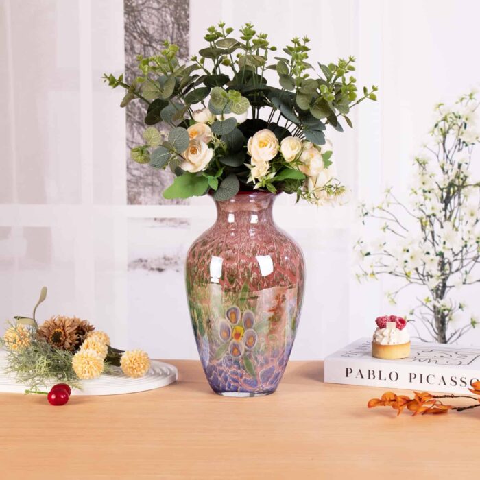 Glass Vases for Flower, Unique Hand Blown Colorful Glass Vase - Image 4