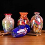 Glass Vases for Flower, Unique Hand Blown Colorful Glass Vase - Image 5
