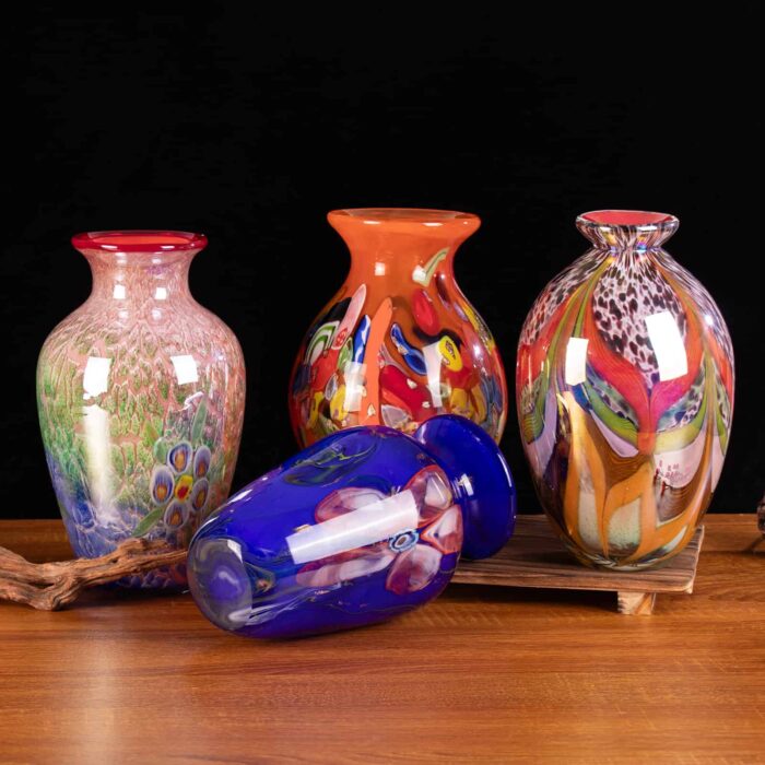 Glass Vases for Flower, Unique Hand Blown Colorful Glass Vase - Image 5