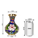 Enamel Small  Decorative  Vase With Floral Patterns For Home - Image 5